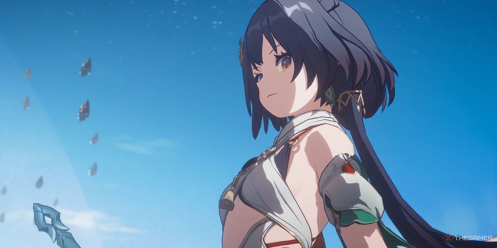 Honkai Star Rail Yunli Standing With Yanqing's Sword