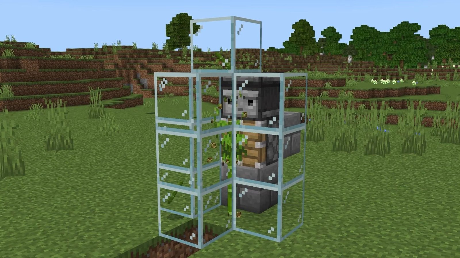 An image of Bamboo Farm in Minecraft.