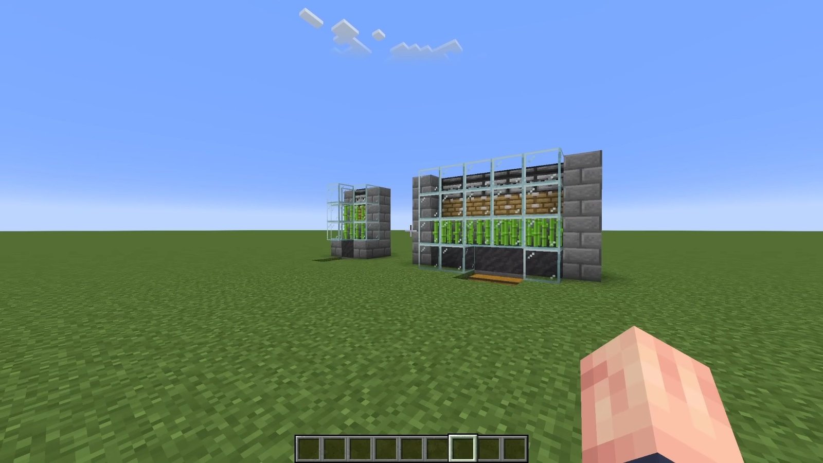 An image of Sugar Cane Farm in Minecraft.