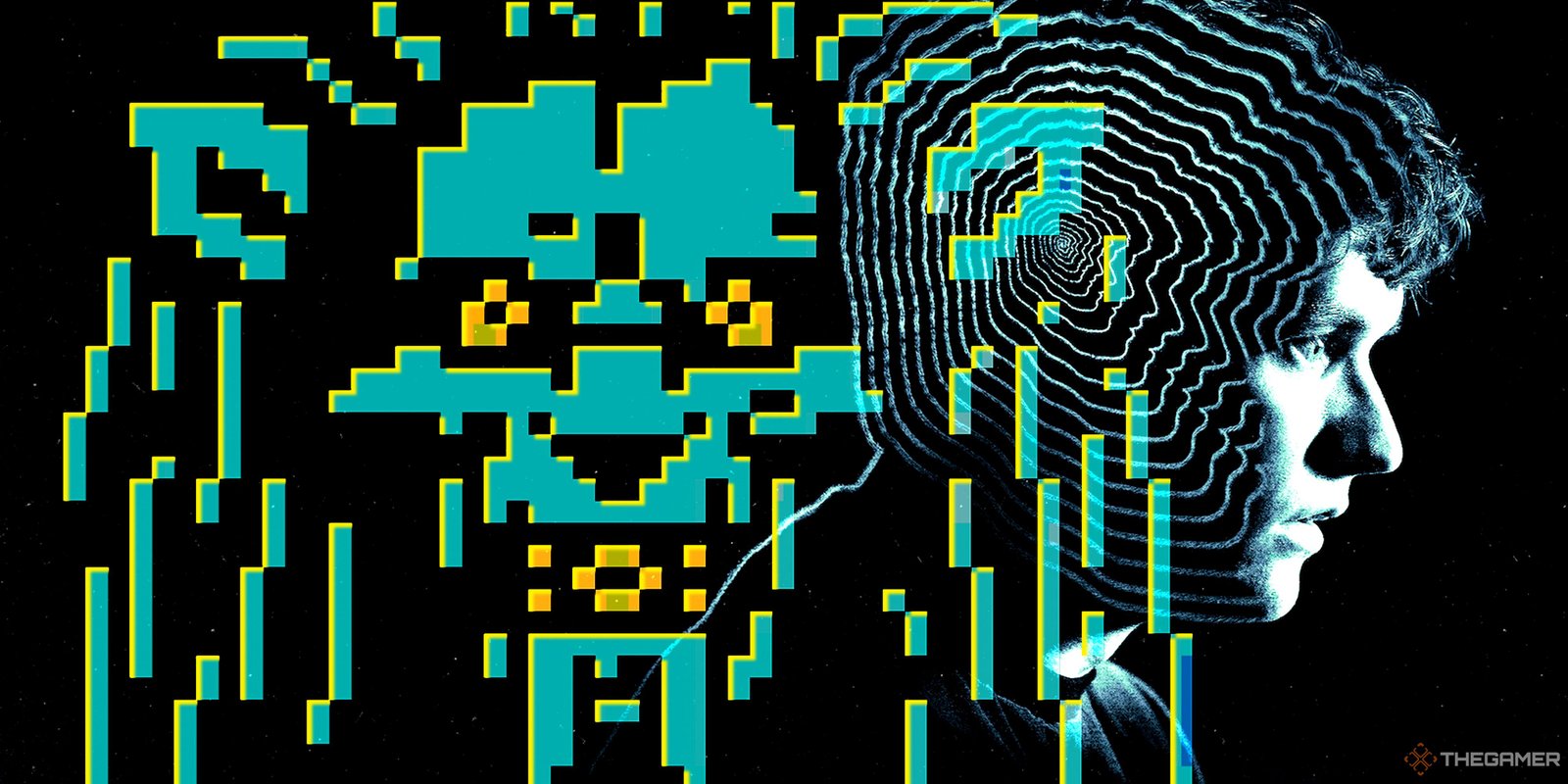 The Dark Ages Should Have Just Launched On Multiple Discs 2 Split image of the in-world game from Netflix's Black Mirror: Bandersnatch and the key art of Fionn Whitehead.