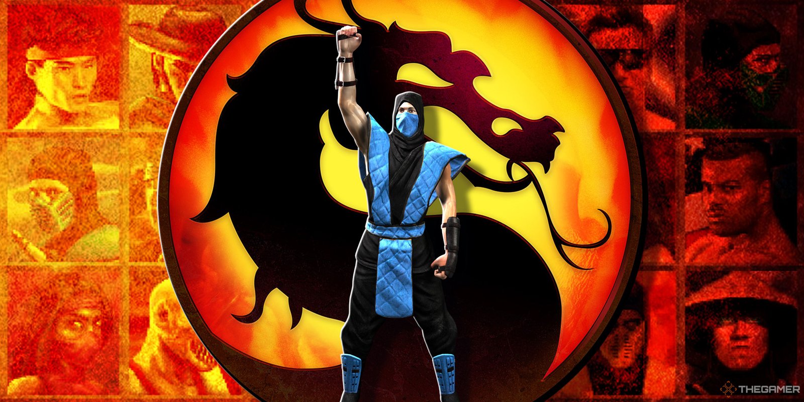 Mortal Kombat 2 Movie Will Focus On The Tournament 2 Sub-Zero raising a fist in front of the Mortal Kombat logo.