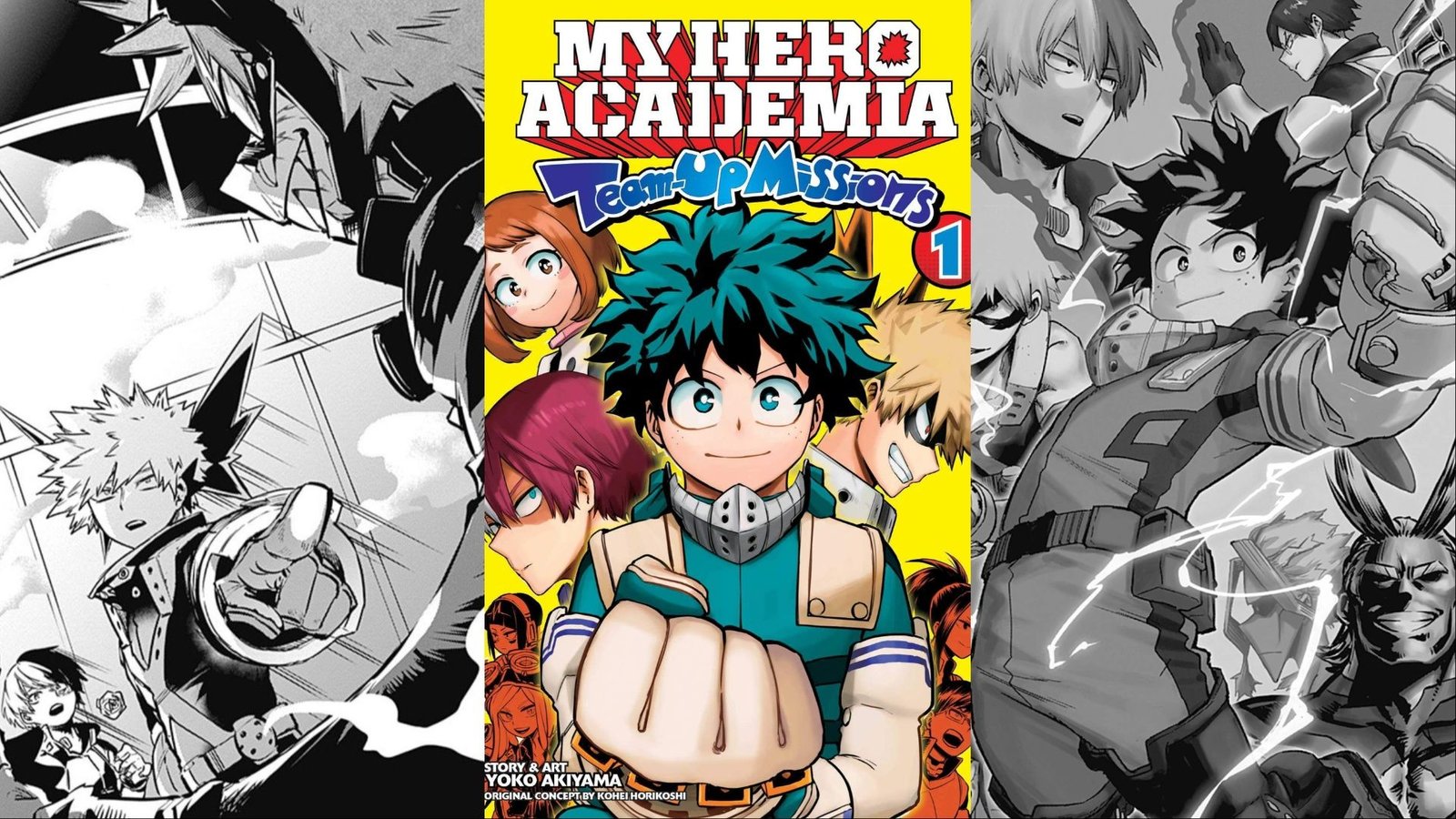 A look at the cover art and panels from My Hero Academia: Team-Up Missions.
