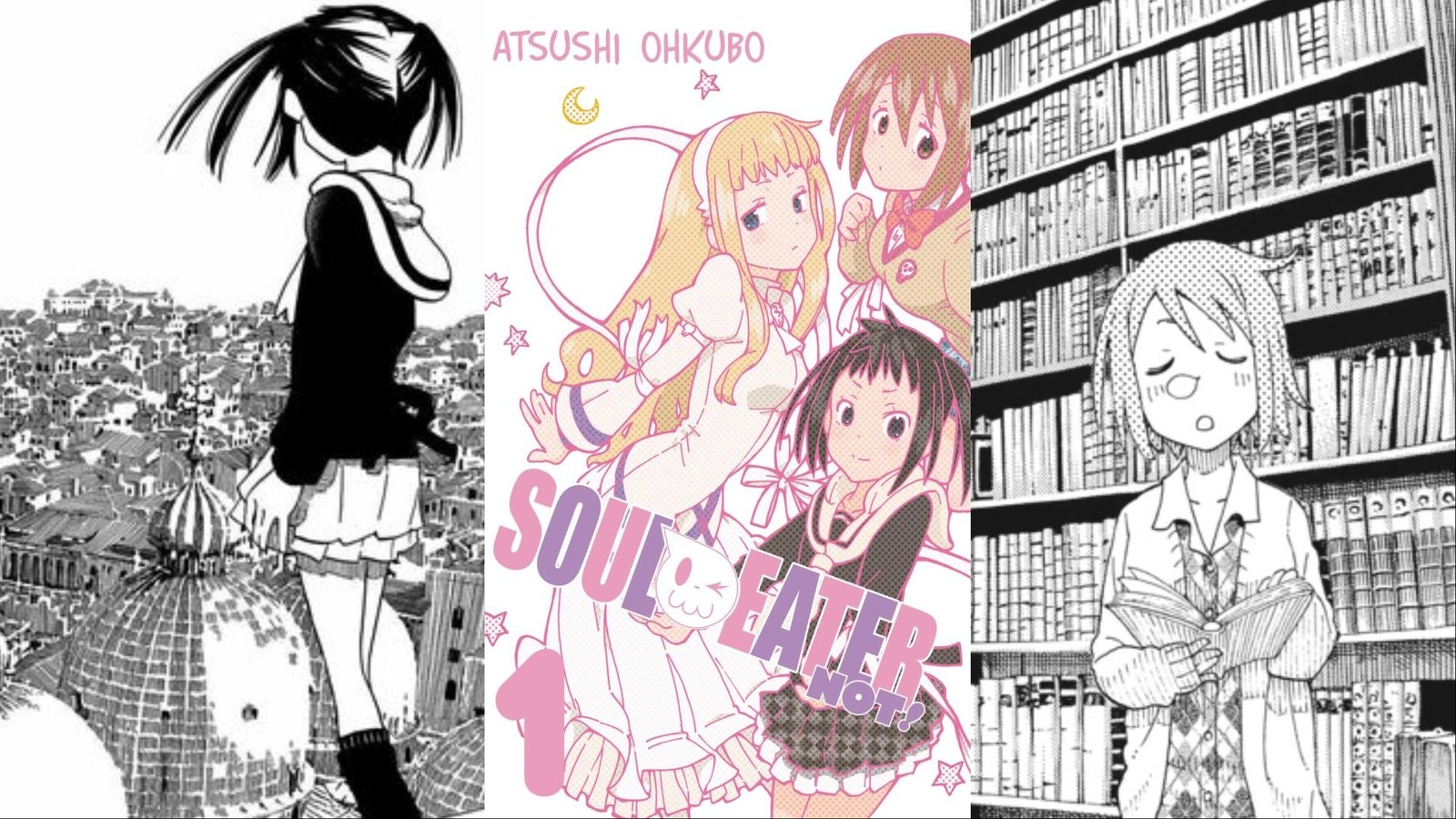 A look at the cover art and panels from Soul Eater Not!