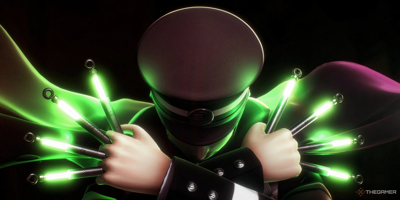 The Mystery Of The Soulless Army 10 Raidou holding eight tubes in Raidou Remastered The Mystery of the Soulless Army.