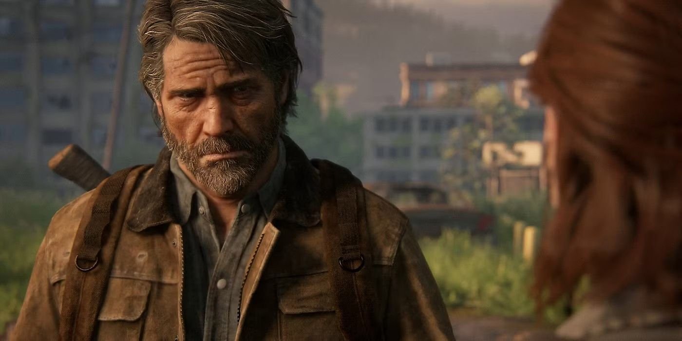 Ellie confronts Joel out in front of the hospital in The Last of Us Part II
