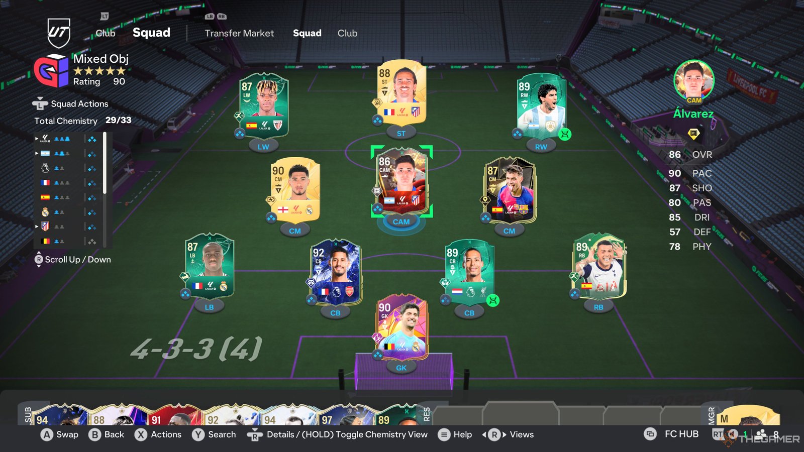 The FUT Birthday Alfonso Espino Objective Team Example in EA Sports FC 25.