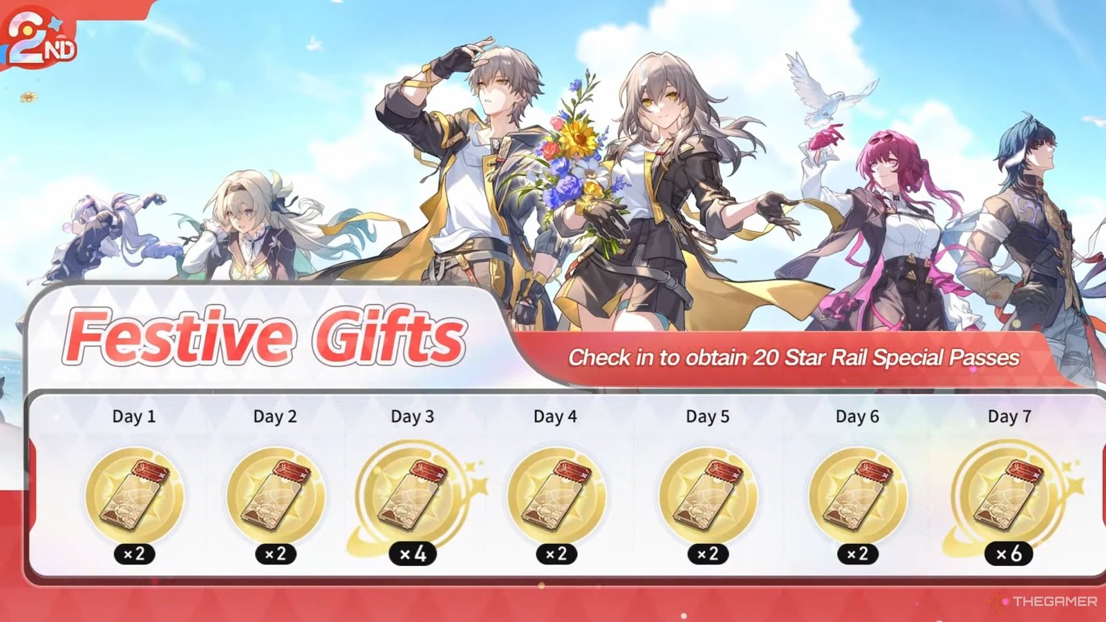 Honkai Star Rail second anniversary login rewards.