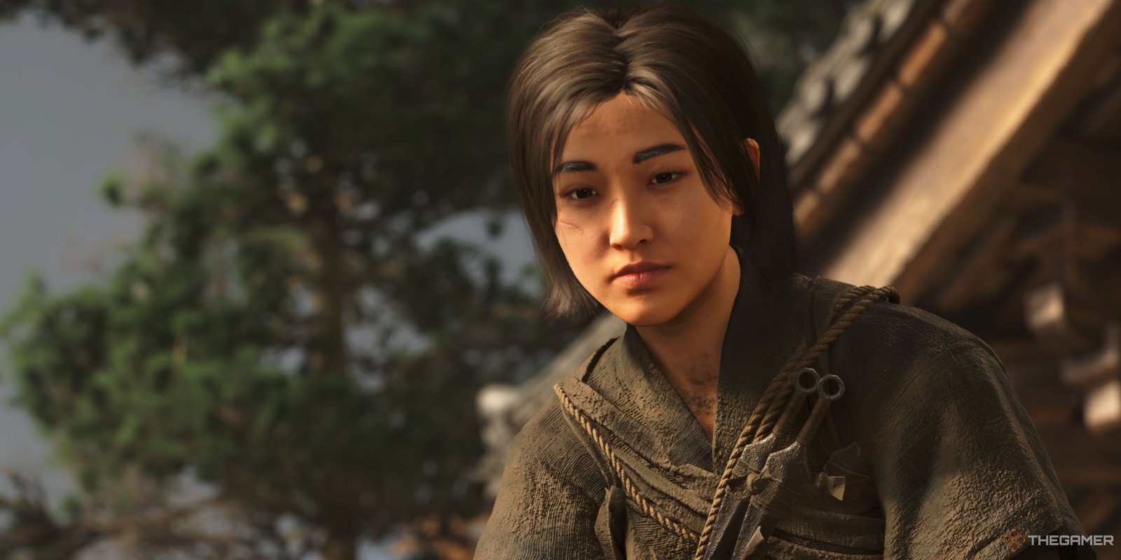 Naoe during a cutscene in AC Shadows.