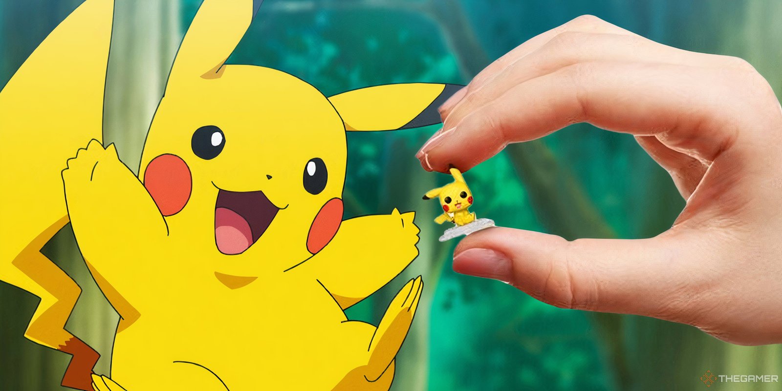 Godzilla Is Getting Five New Funko Pops Based On Some Of His Most Unique Designs 1 pikachu looking excitedly at a hamd holding a pikachu bitty pop.