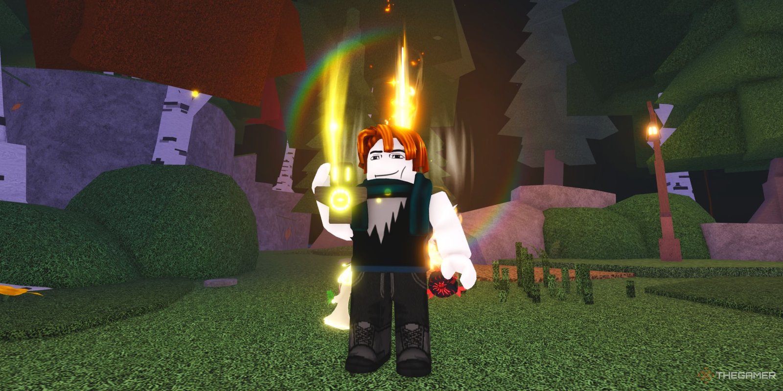 How To Expand Your House In Roblox: Cinnamoroll Cloud Land 1 The player character holding Sundial Totem with his hand while smiling in the Waveborne location in Fisch.
