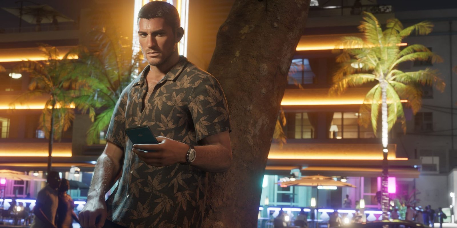 Jason on his phone in Grand Theft Auto 6.