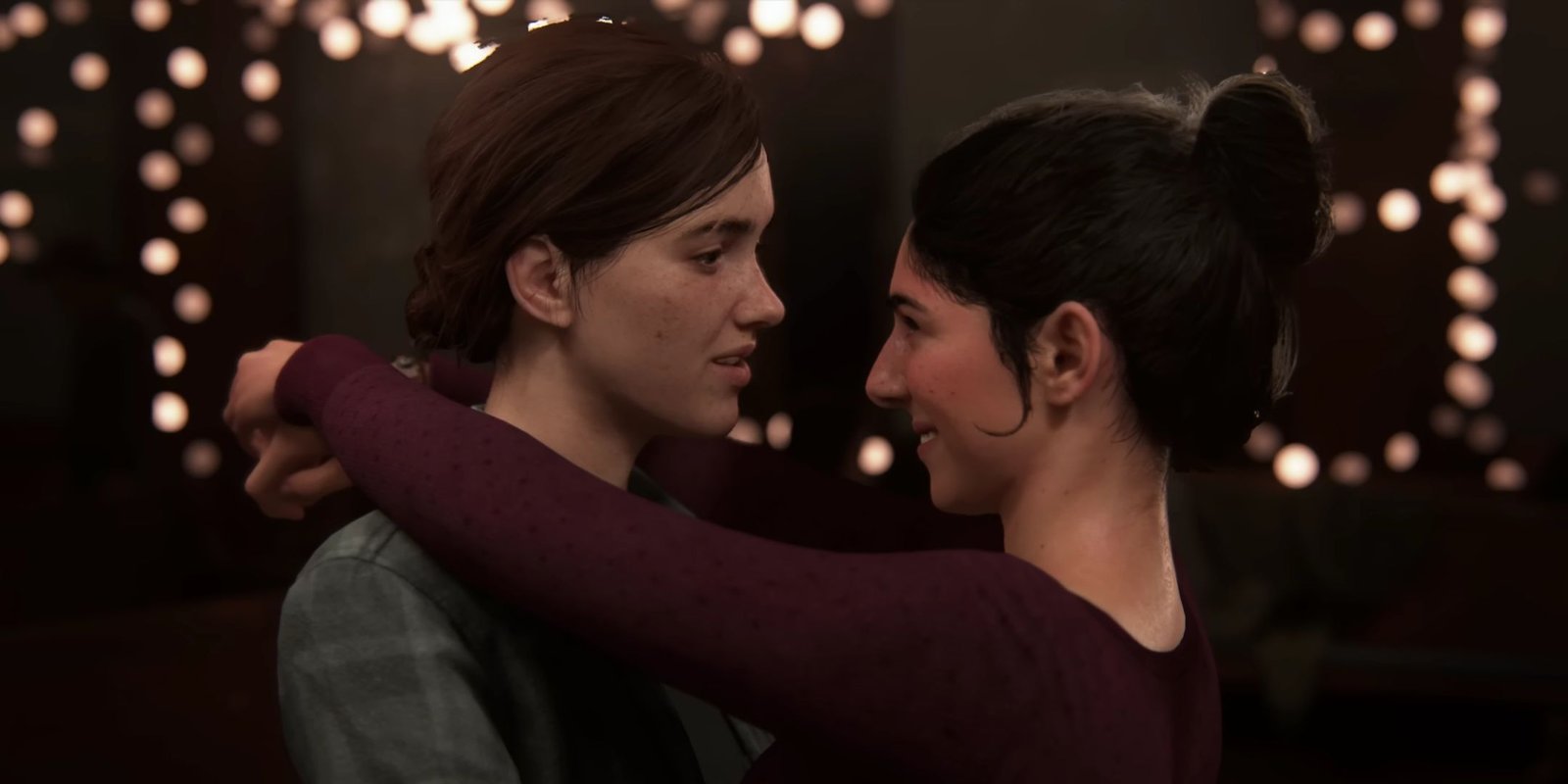 Ellie and Dina in The Last of Us Part 2.