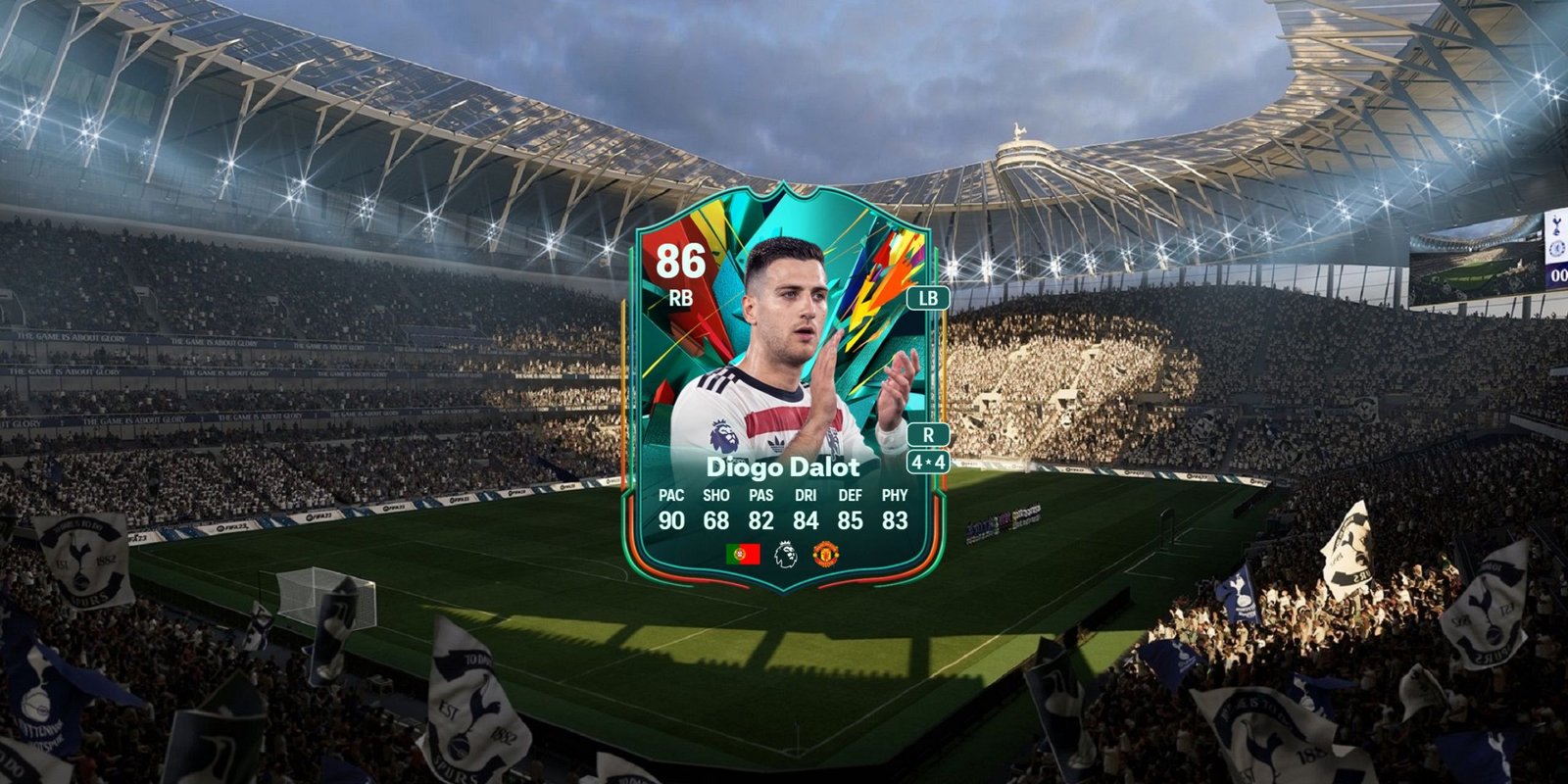 Diogo Dalot's card in EA Sports FC 25.