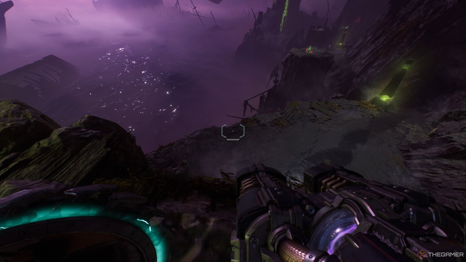 The Gold On The Cliff's Side At The Beginning Of The Temple Of Lomarith in Doom The Dark Ages.