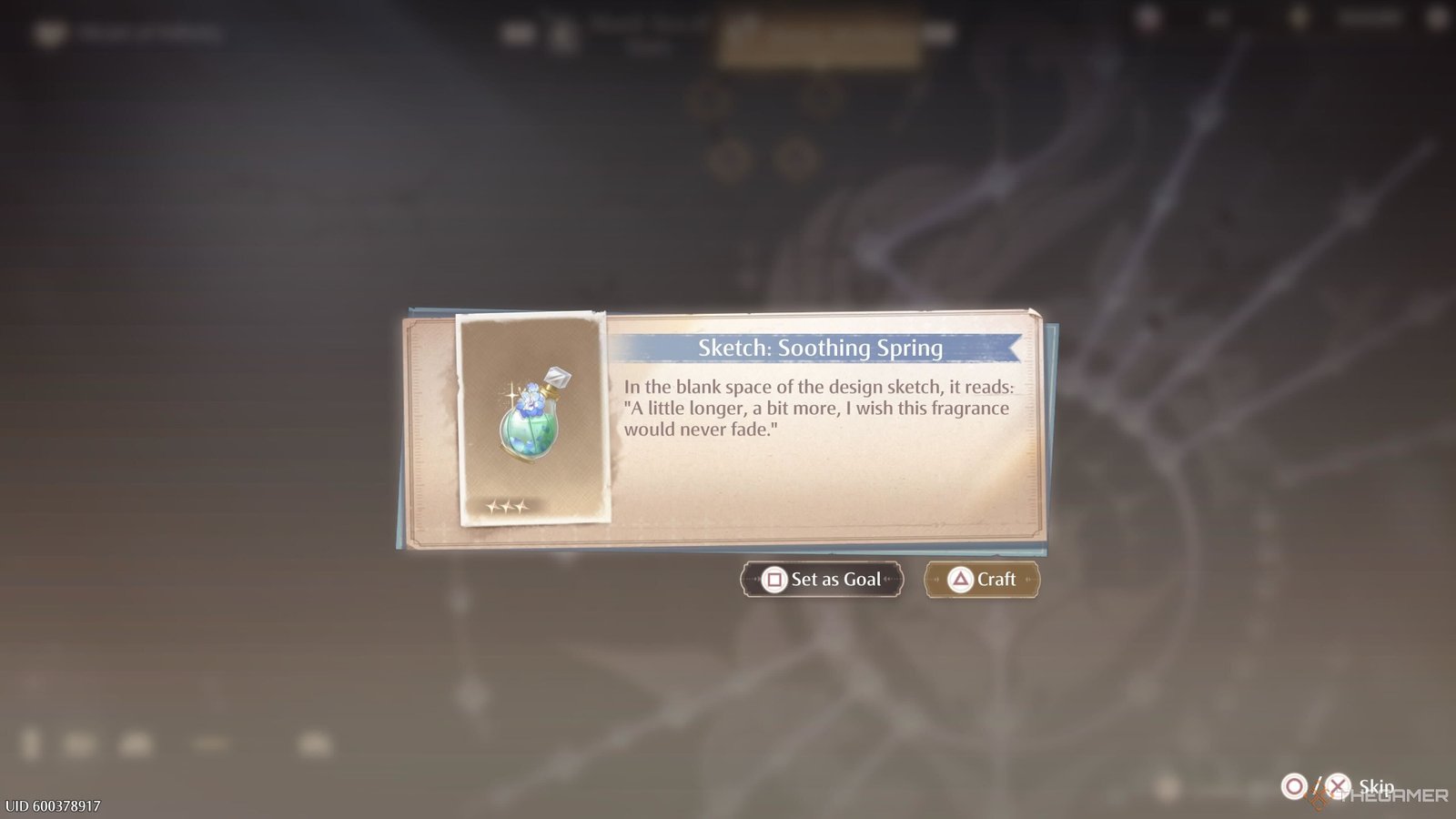 Getting the Soothing Spring sketch in Infinity Nikki.-1
