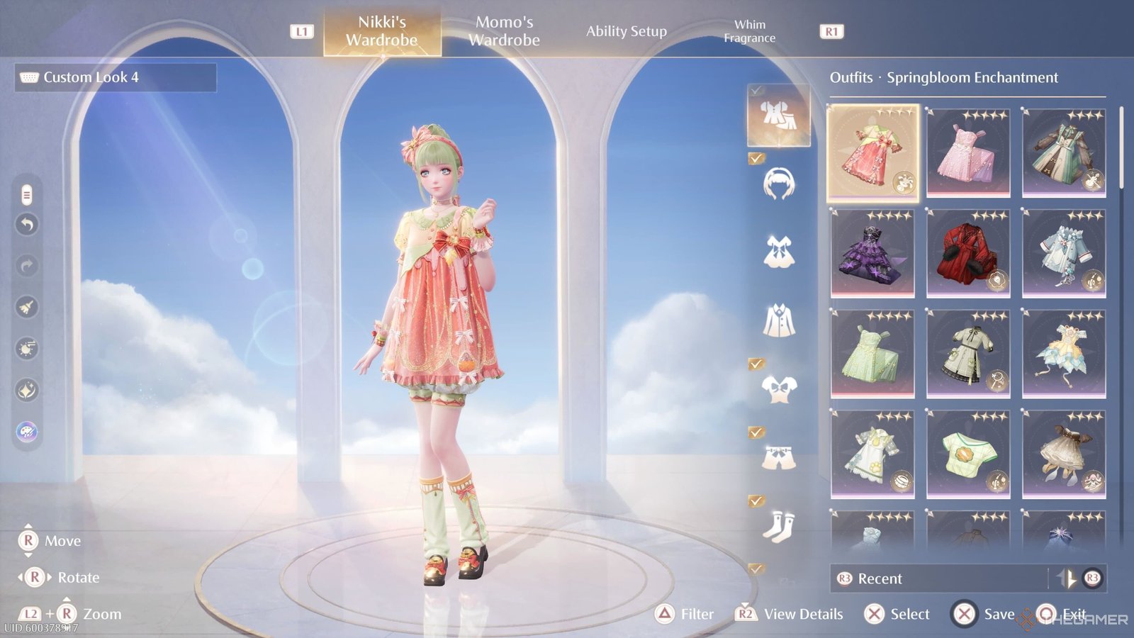 The Springbloom Enchantment outfit from Serenity Island in Infinity Nikki.-1
