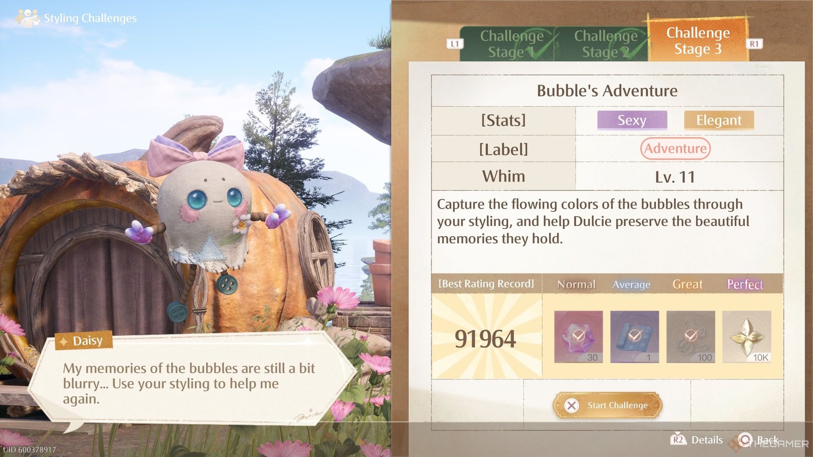 Daisy's style challenge on Serenity Island in Infinity Nikki.-1