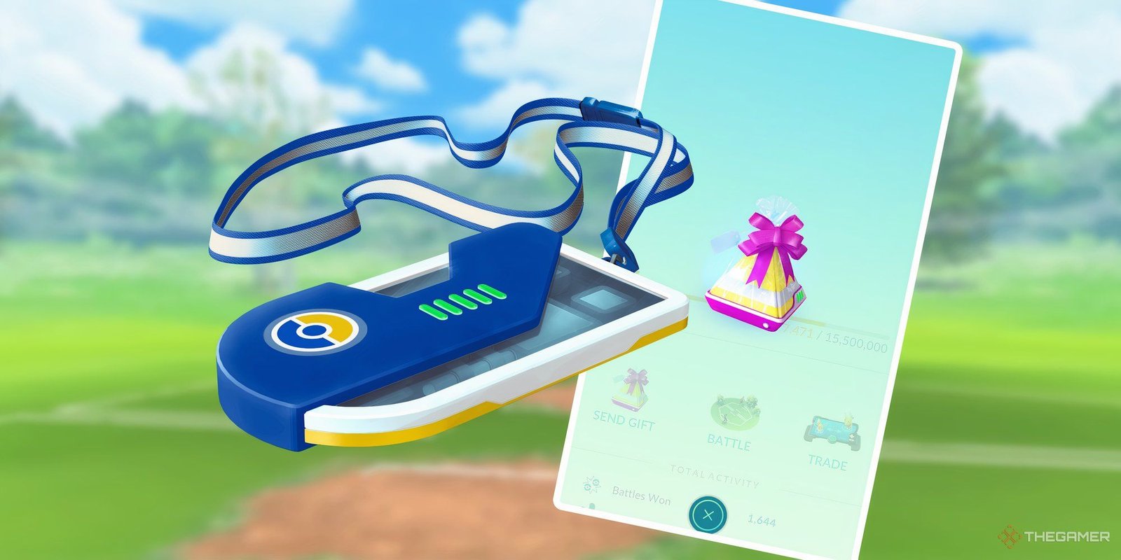 Taken Over Event For Pokemon Go 9 A Pokemon Go Ticket next to a Gift from Pokemon Go.