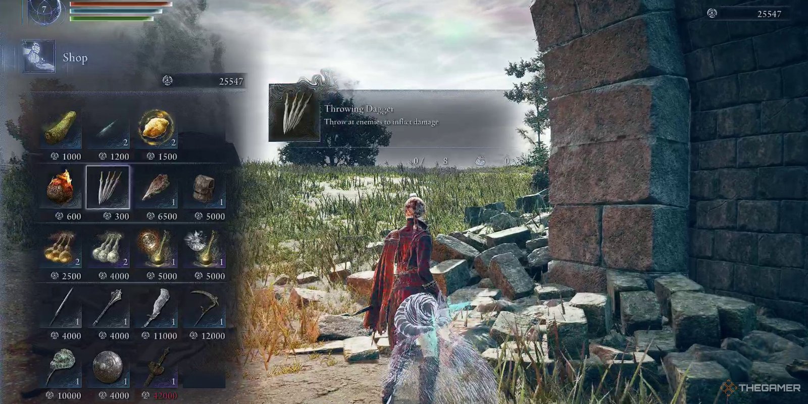The Player Is Purchasing Consumables From A Merchant In Elden Ring Nightreign.