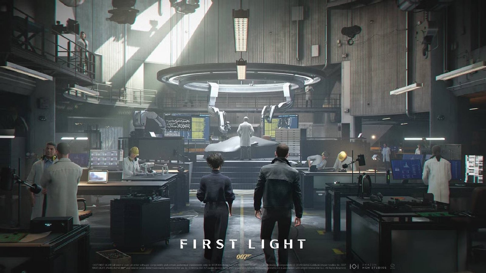 007 First Light James And Money Penny In The MI6 Lab.