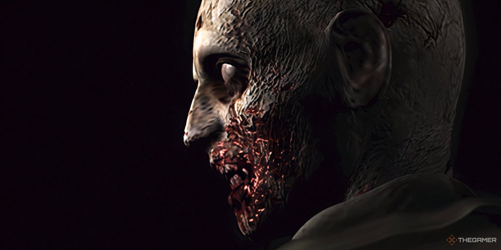 The first zombie looking at you in the Resident Evil remake.