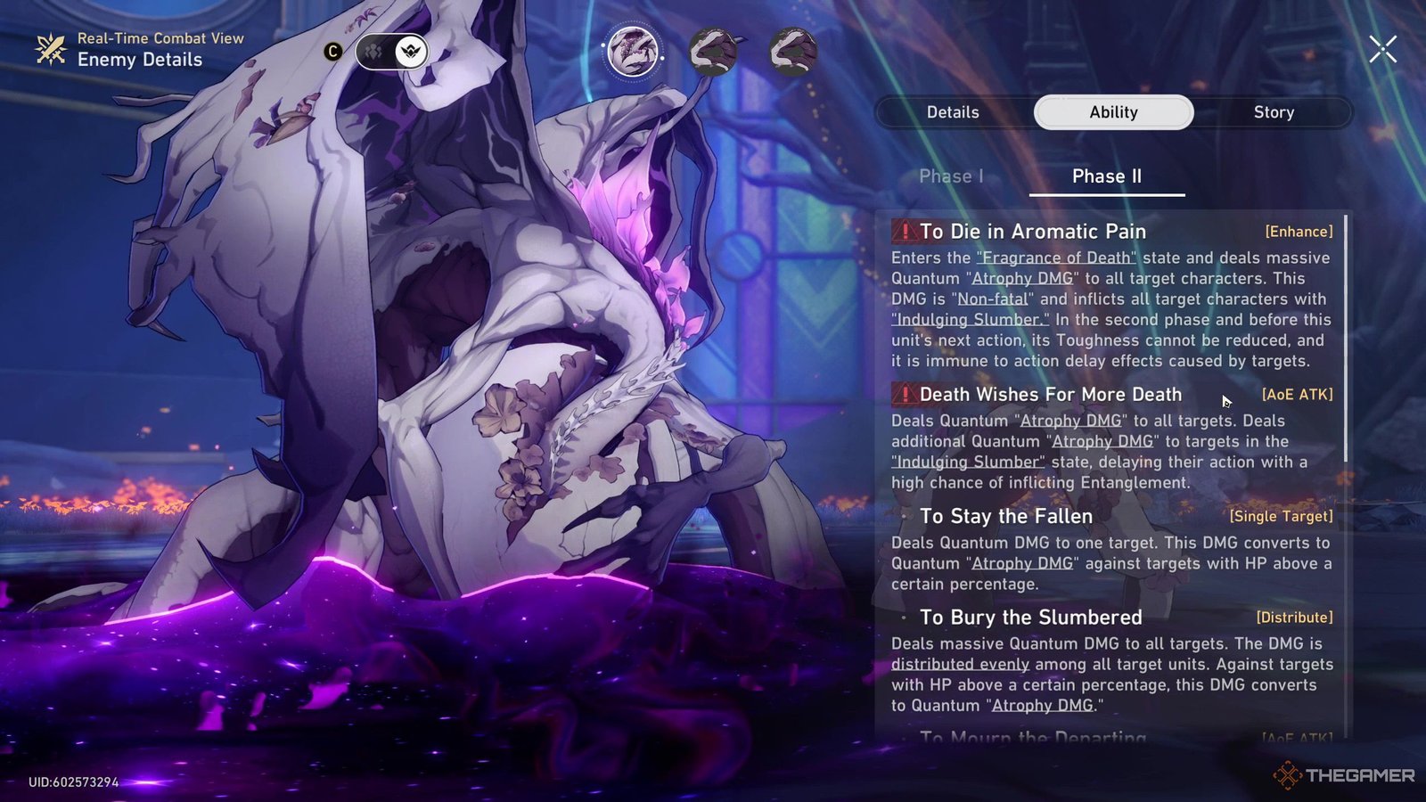 Pollux, Netherwing Husk, Ferry Of Souls phase two attacks in Honkai Star Rail.