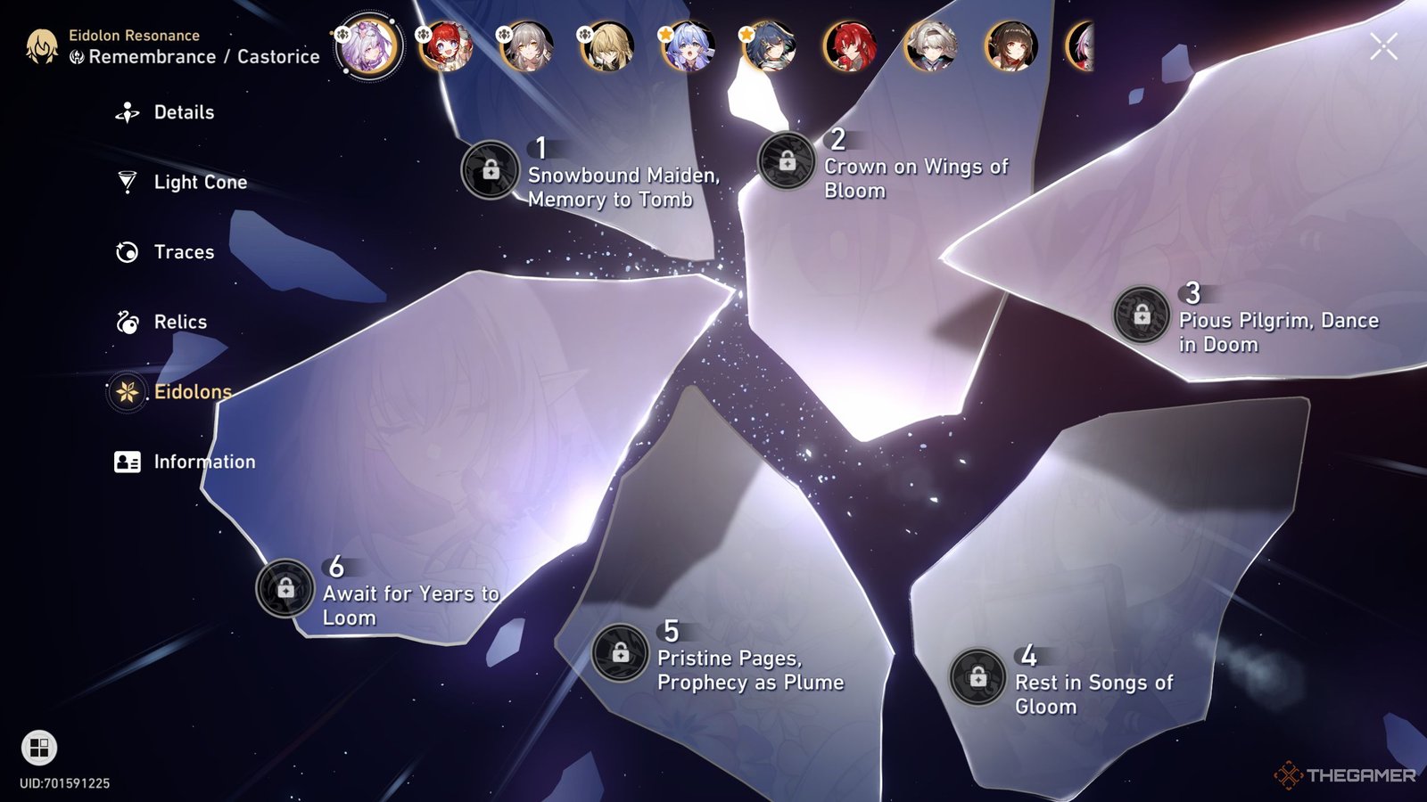 Honkai Star Rail Castorice eidolon screen.