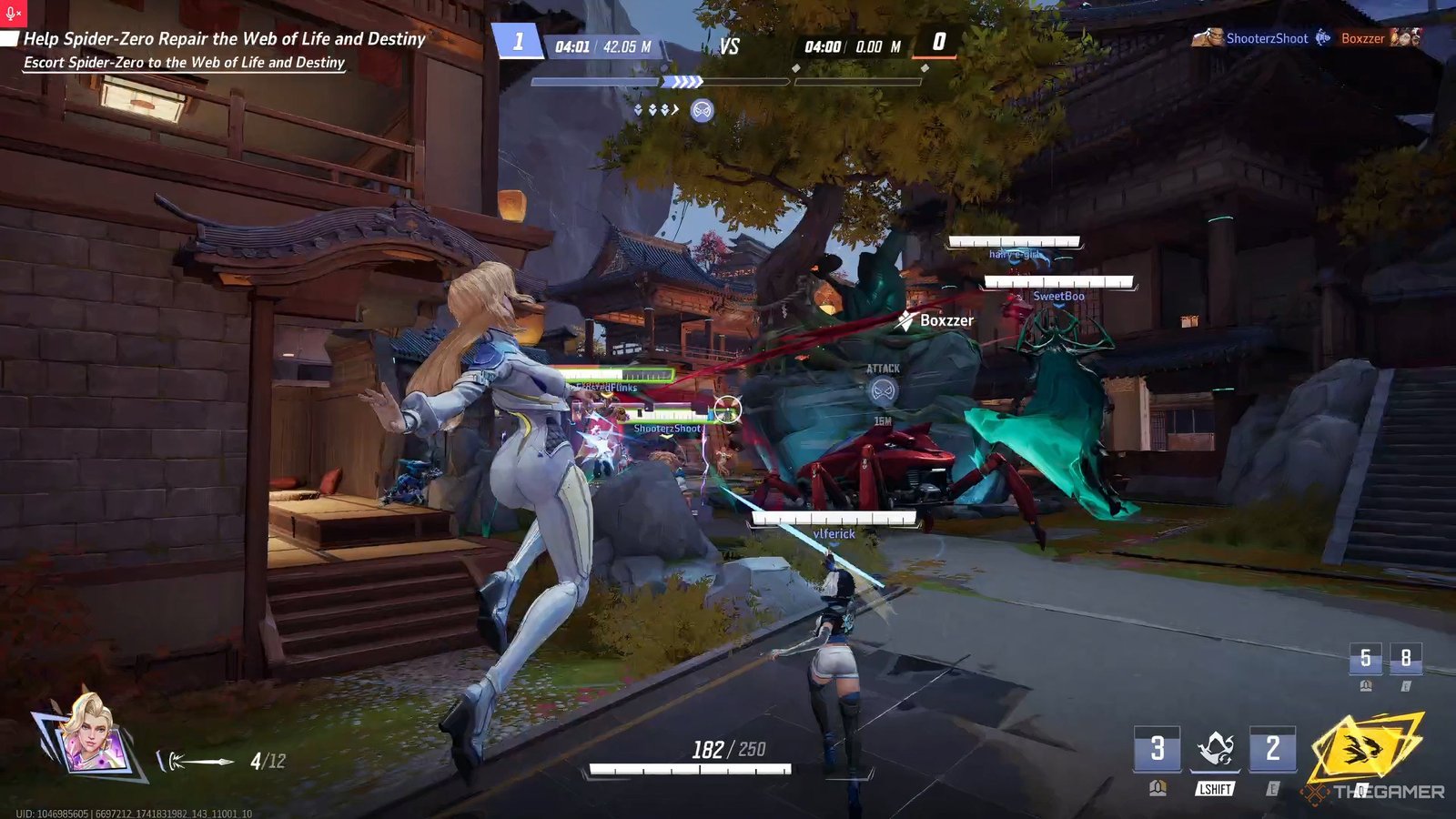 Cloak & Dagger attacking on the Tokyo 2099 map in Marvel Rivals. 