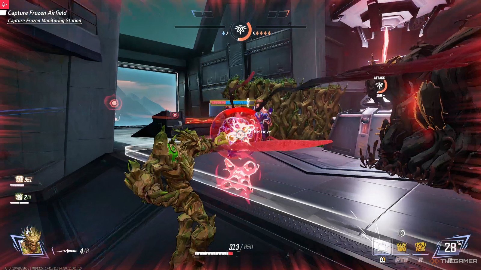 Groot attacking an enemy Venom in Marvel Rivals. 