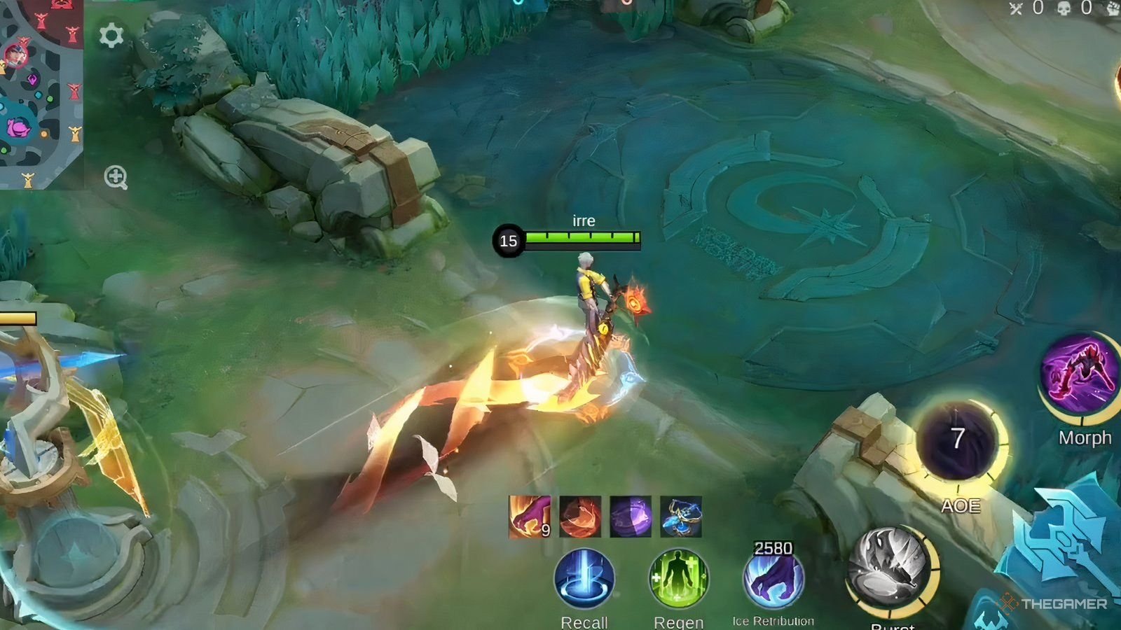 Mobile Legends, Hanzo showing his skill two.