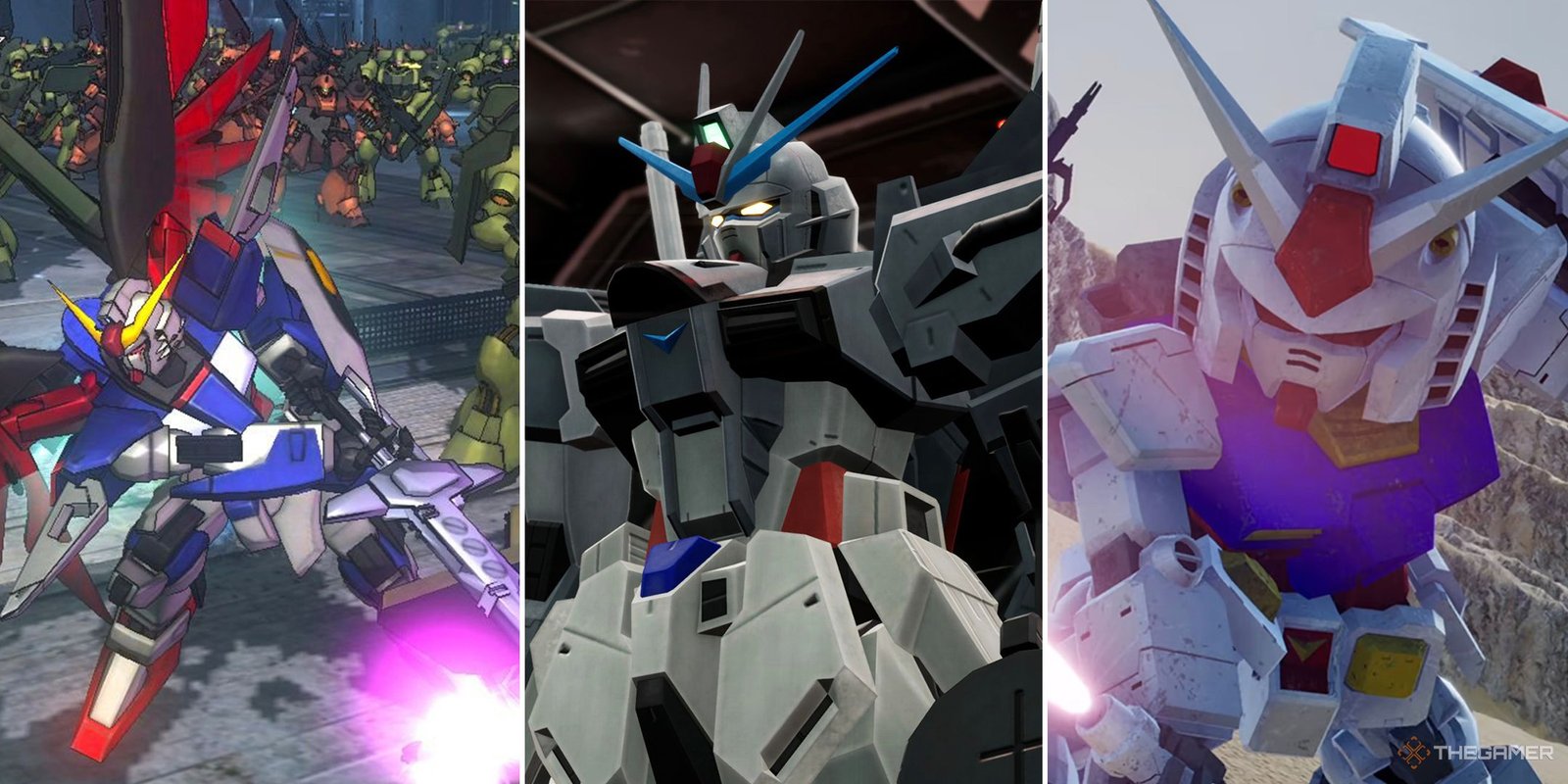 G.I. Joe And Players Deserve Better than this Overwatch 2 Collab 3 A split image featuring Dynasty Warriors: Gundam 3, Gundam Breaker 4, and SD Gundam Battle Alliance.