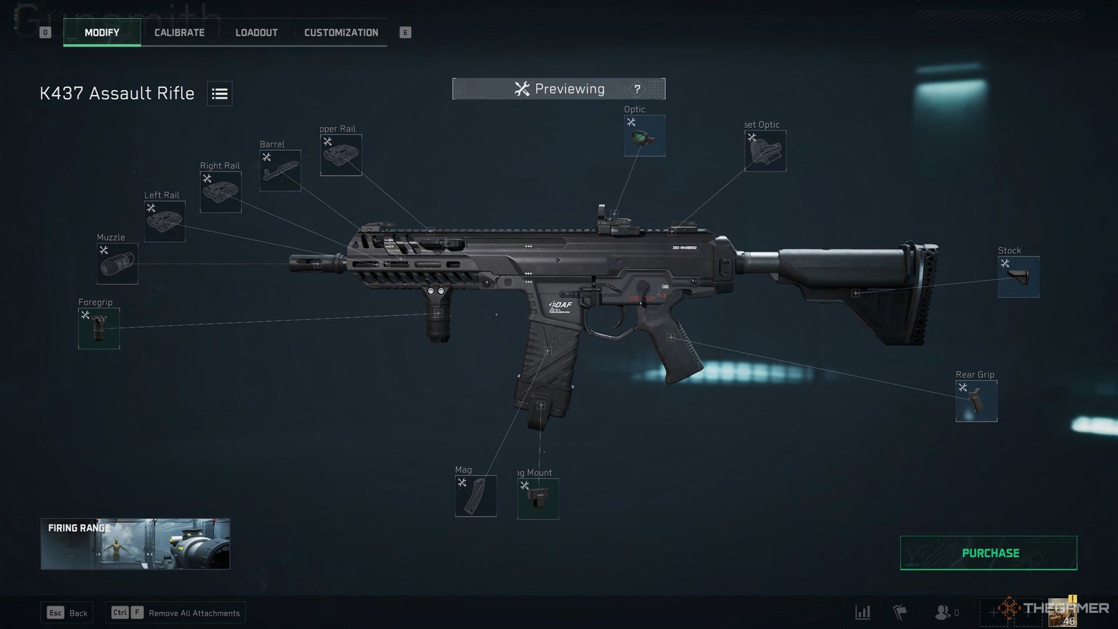 A K437 Assault Rifle with a few cheap attachments in Delta Force.