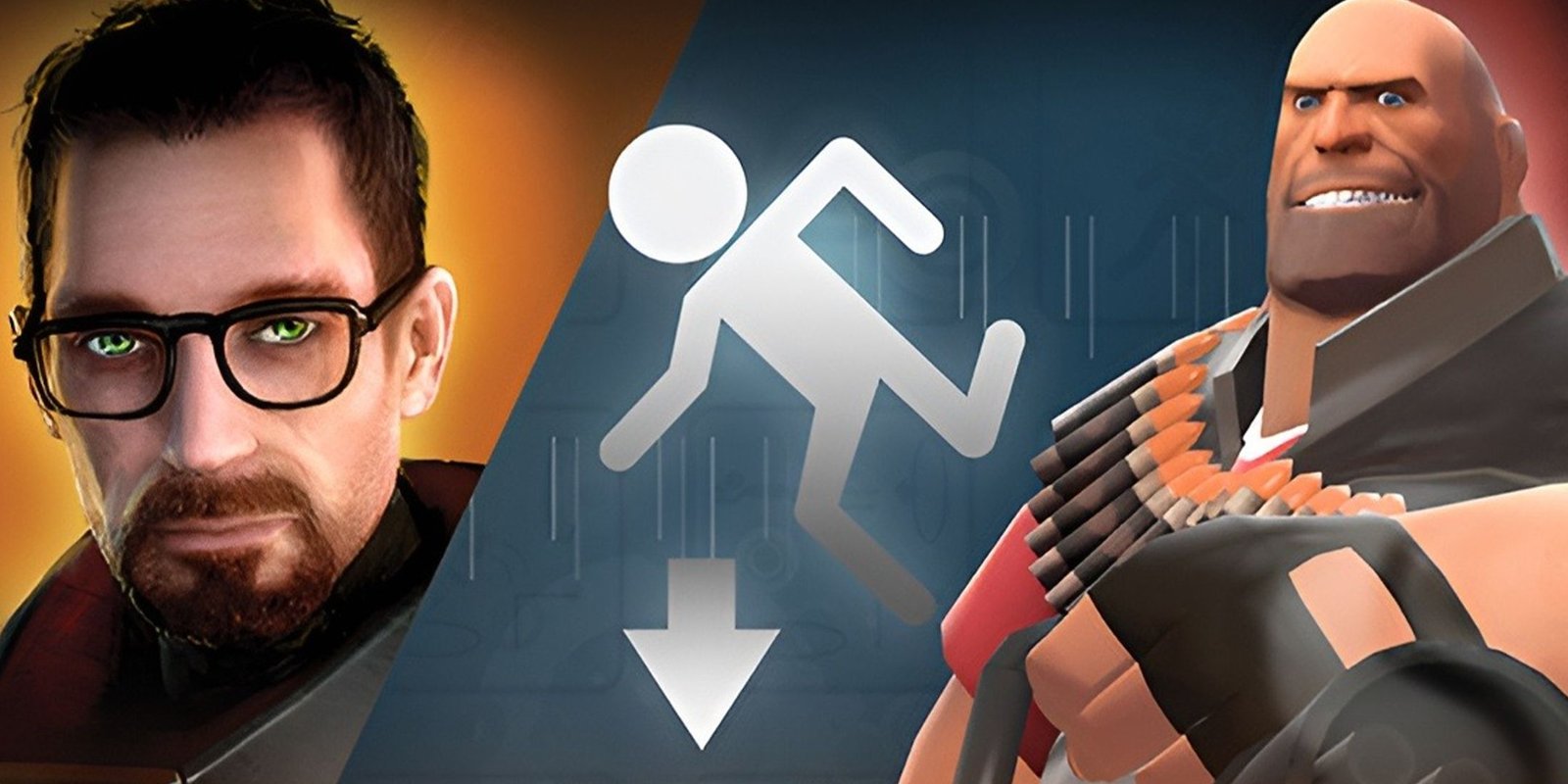 Fortnite's Star Wars Collab Shows General Grievous' Real Face 2 Gordon Freeman, Portal logo, and Heavy from Team Fortress 2 side-by-side on The Orange Box cover art.
