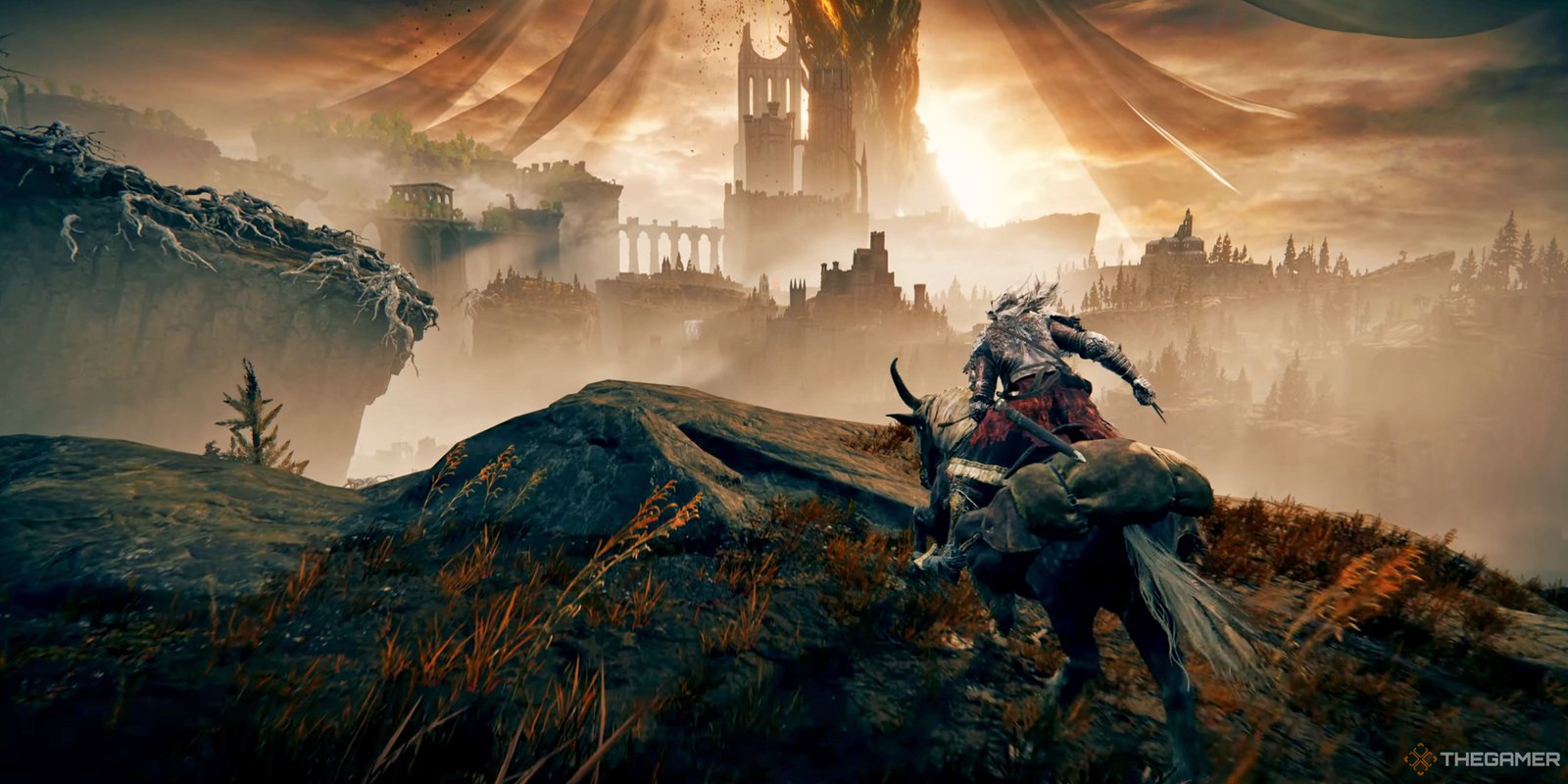NEWS Elden Ring Shadow of the Erdtree Tarnished riding Torrent towards the DLC