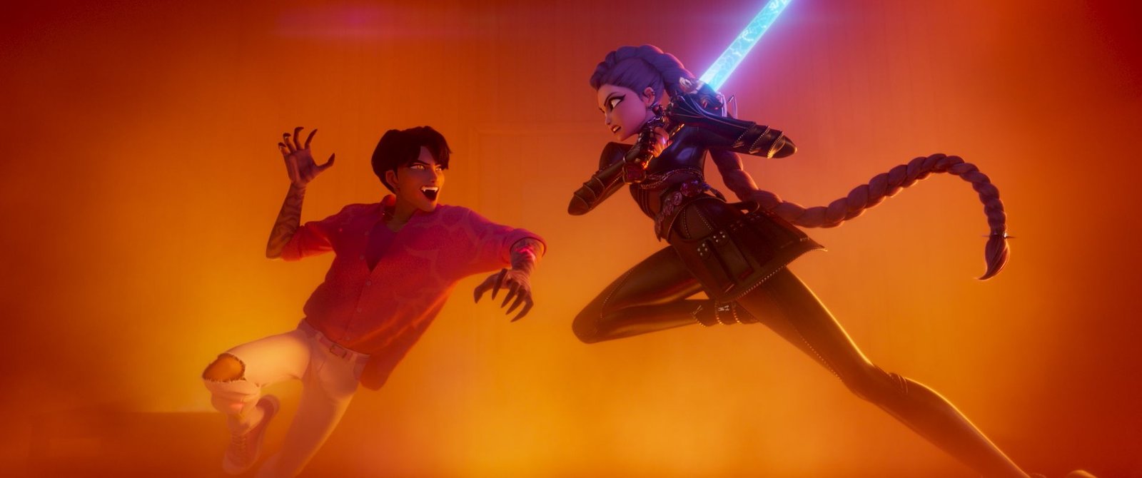 Fight Scene In K-Pop Demon Hunters