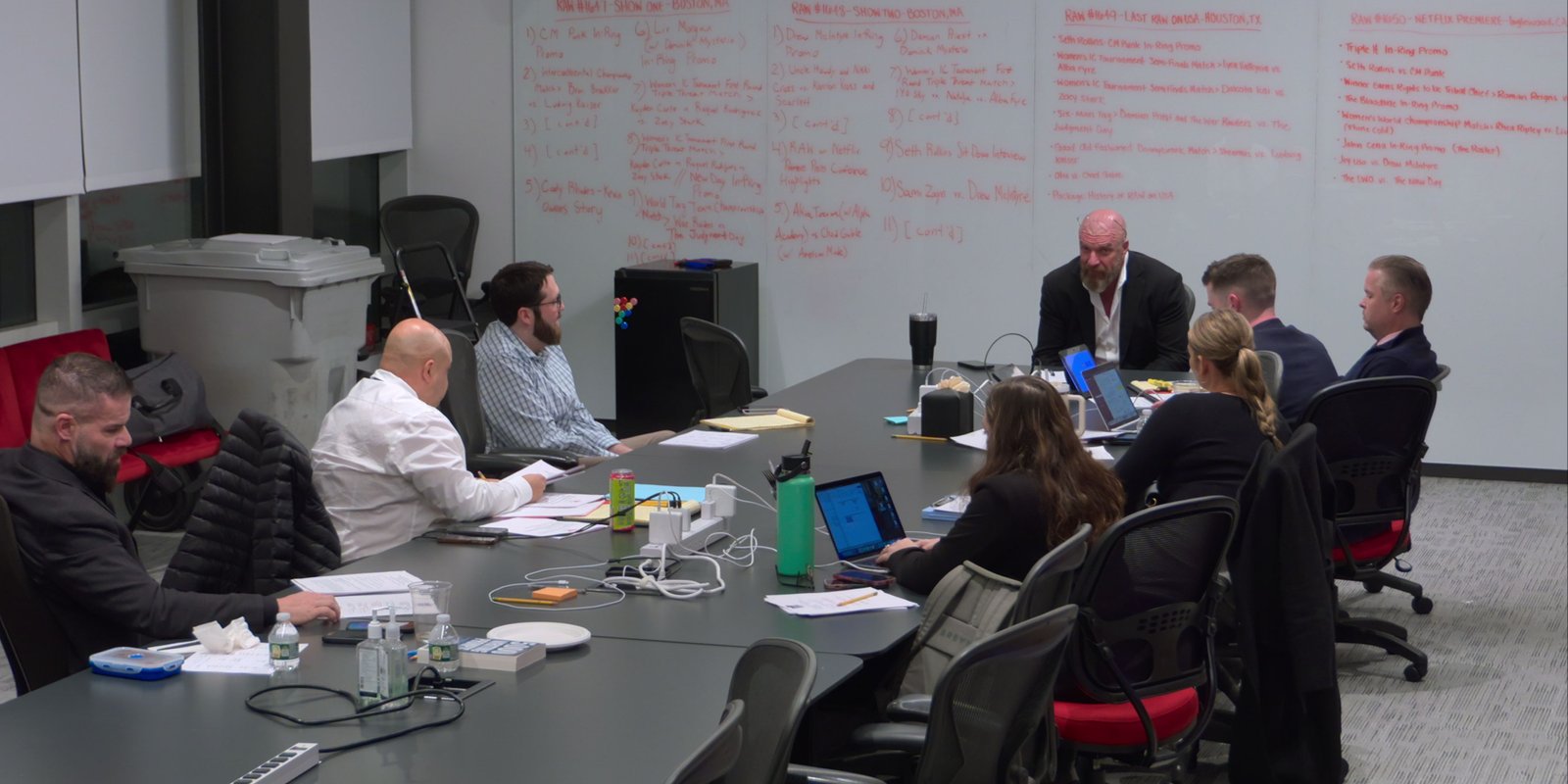 The WWE writers room in WWE Unreal