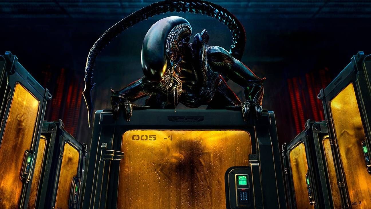 Alien_ Earth Xenomorph On Top Of A Cryo Chamber.
